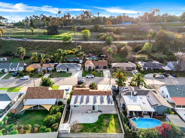 birds eye view of property featuring a residential view