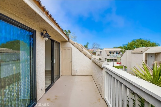 balcony with a residential view