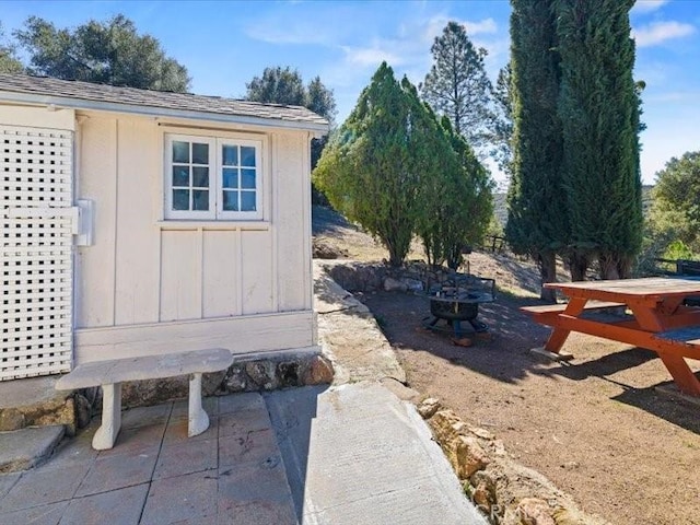 exterior space with a patio