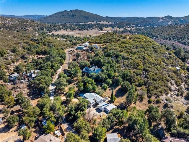 drone / aerial view with a mountain view