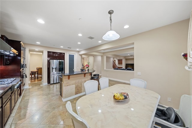 2514 Bulrush Cir, Corona, CA 92882 - dining area featuring baseboards and recessed lighting