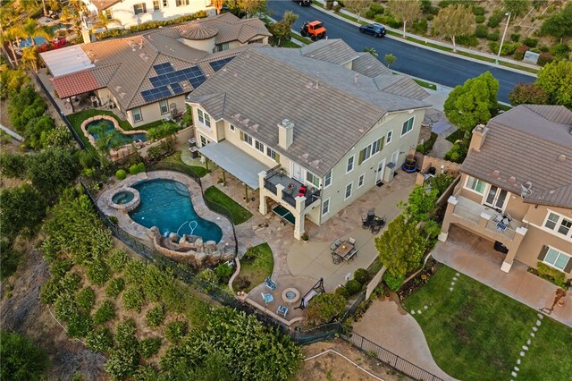 2514 Bulrush Cir, Corona, CA 92882 - aerial view of property and surrounding area with a pool area