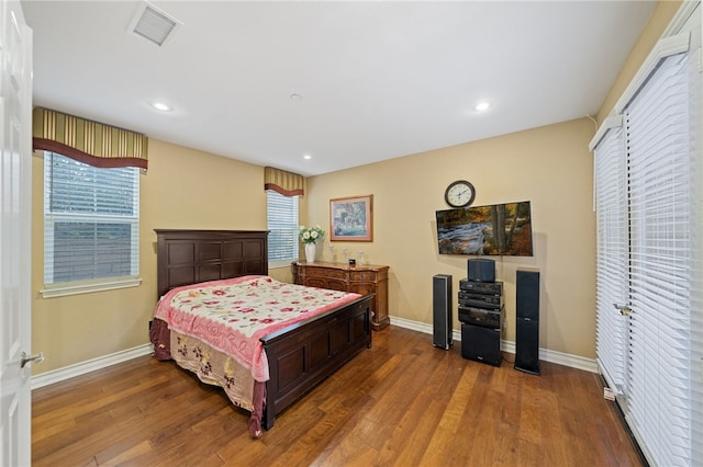 2514 Bulrush Cir, Corona, CA 92882 - bedroom with baseboards, dark wood-style floors, and recessed lighting