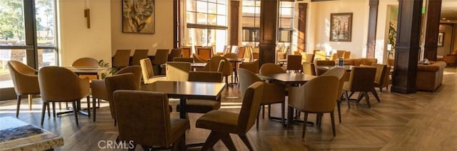 dining room with a healthy amount of sunlight