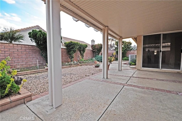 view of patio / terrace with a fenced backyard