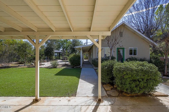 view of patio / terrace featuring a gazebo