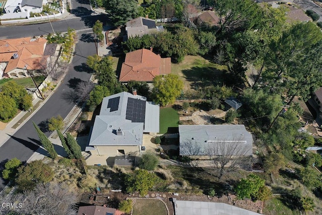 bird's eye view with a residential view