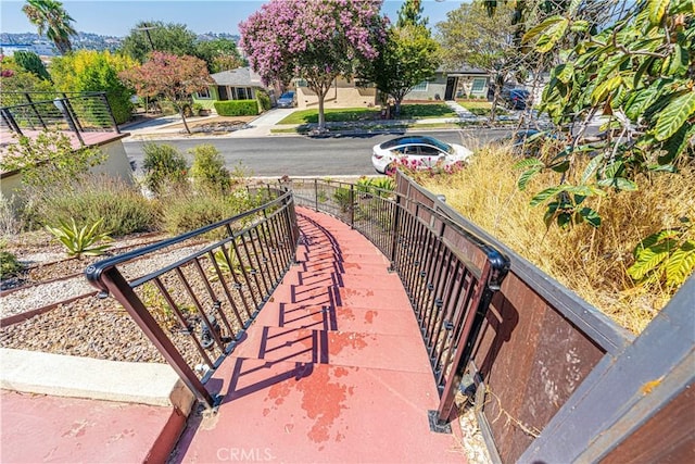 balcony with a residential view