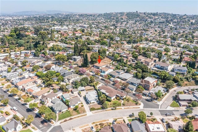 bird's eye view featuring a residential view