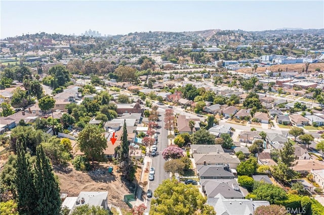 bird's eye view featuring a residential view