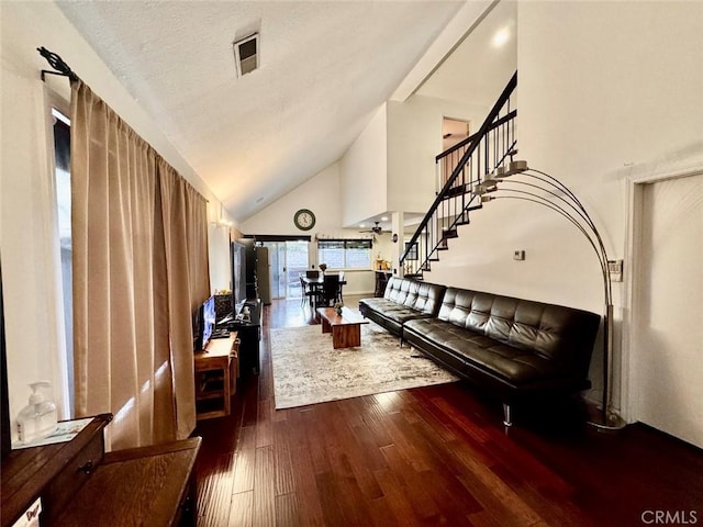 interior space with stairs and visible vents