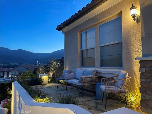 24674 Crestley Dr, Corona, CA 92883 - view of patio with a mountain view