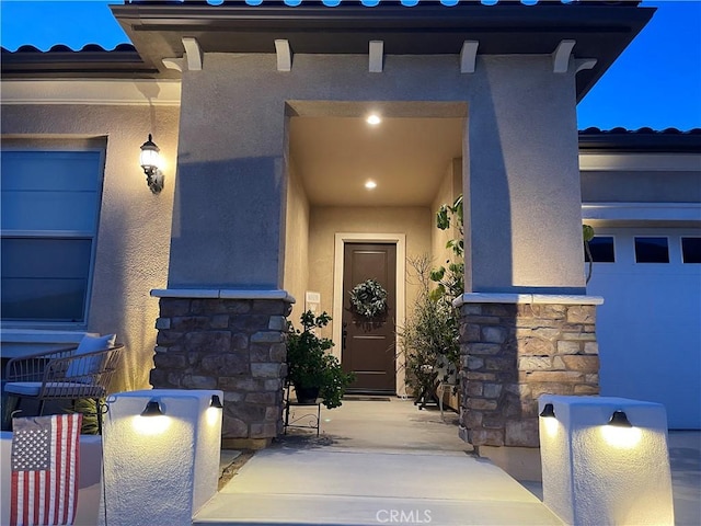 24674 Crestley Dr, Corona, CA 92883 - entrance to property with stone siding and stucco siding