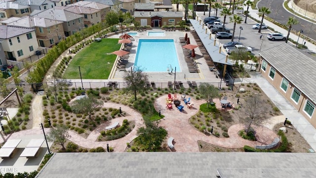 bird's eye view featuring a residential view