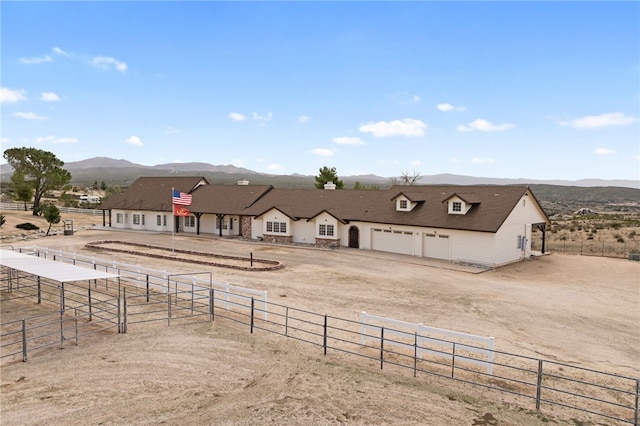 39725 Ivan Dr, Anza, CA 92539 - view of front of house featuring a mountain view and dirt driveway