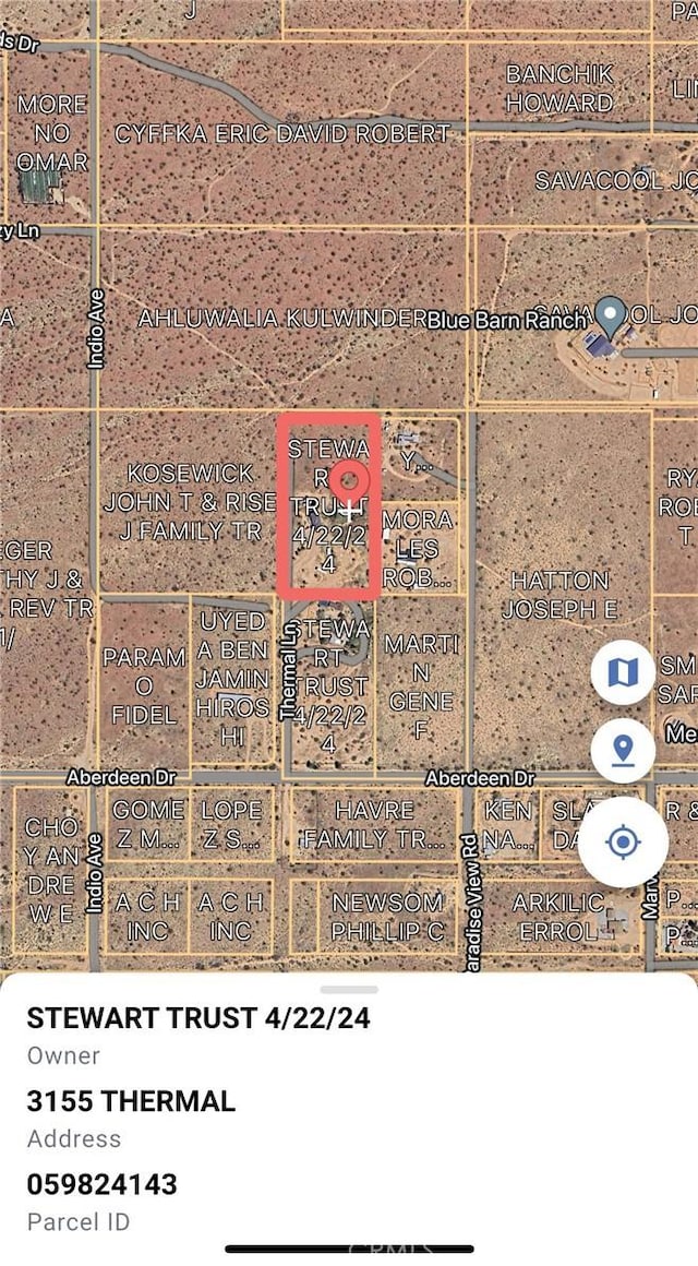 3155 Thermal Ln, Yucca Valley CA, 92284 land for sale