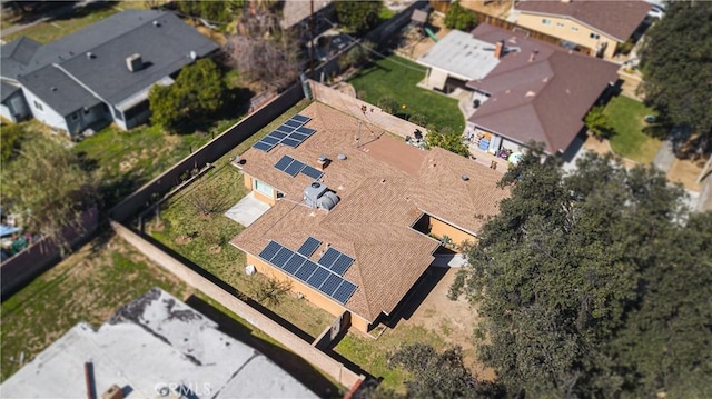 aerial view featuring a residential view