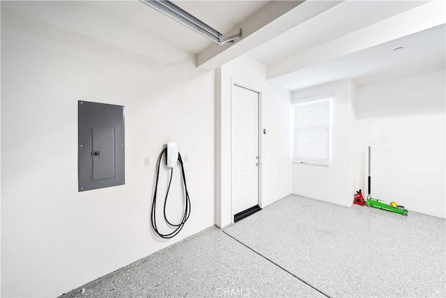 garage with electric panel