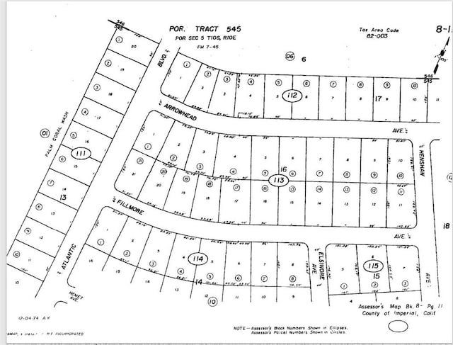 1177 Fillmore Ave, Salton City CA, 92274 land for sale