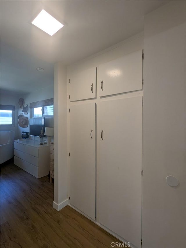 hallway featuring wood finished floors