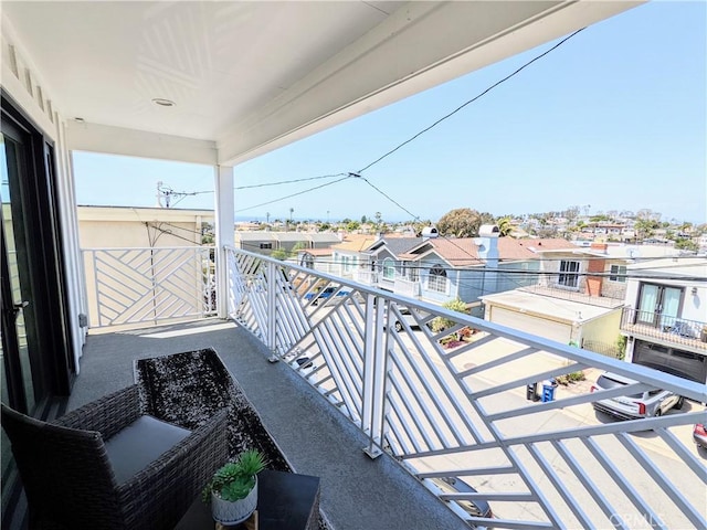 balcony with a residential view