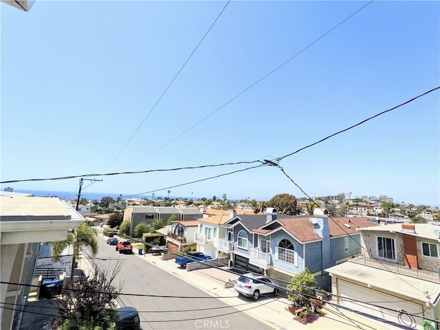 view of road featuring a residential view