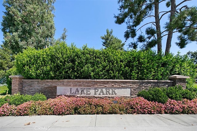 view of community sign