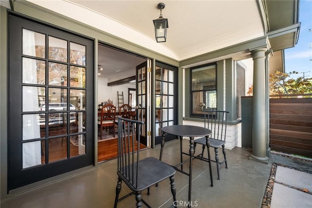 view of patio with covered porch