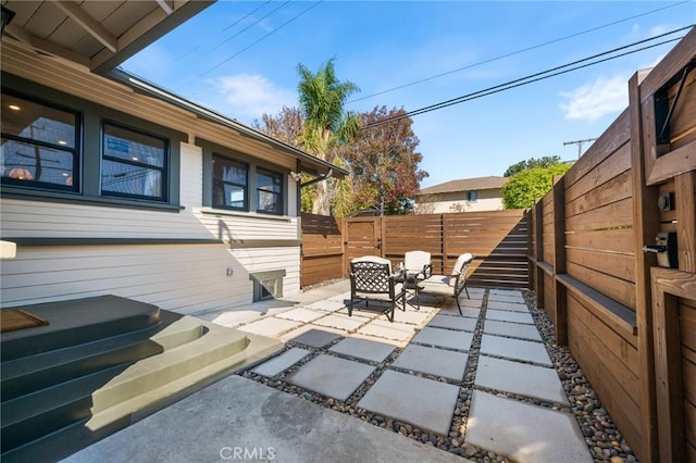 view of patio / terrace featuring a fenced backyard