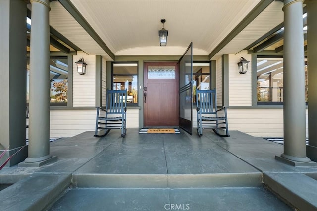 view of doorway to property