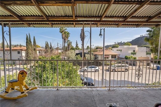 view of patio featuring a residential view