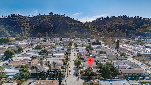 bird's eye view with a residential view and a mountain view