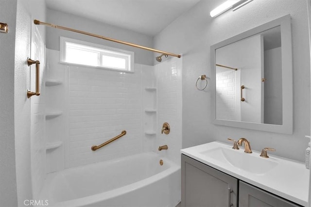 full bath with vanity and shower / bathtub combination