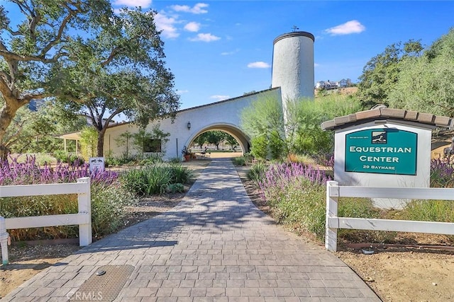 exterior space featuring fence