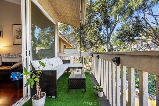 balcony with an outdoor living space