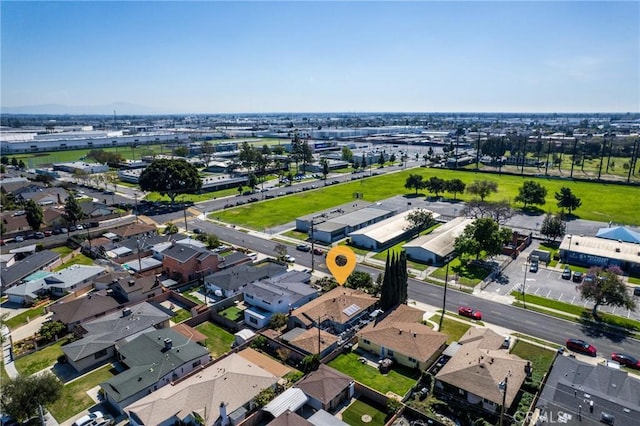 aerial view with a residential view