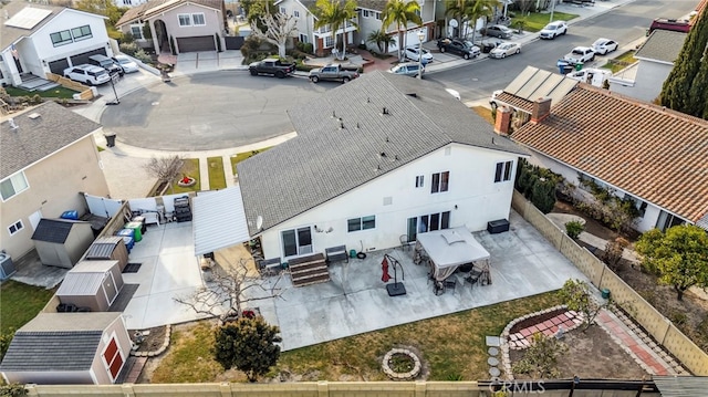 drone / aerial view with a residential view