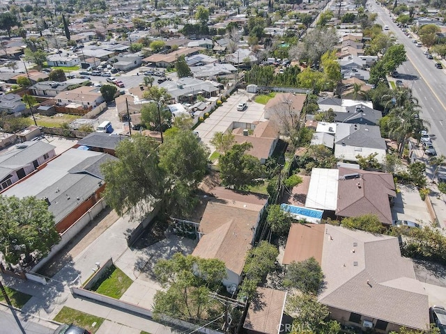 aerial view with a residential view