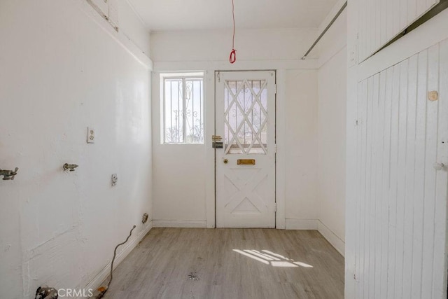 entryway featuring light wood-style flooring