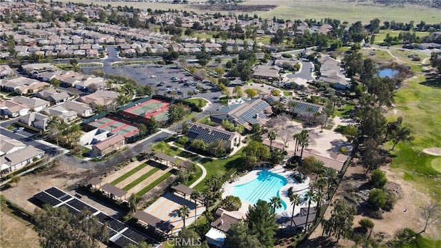 drone / aerial view featuring a residential view