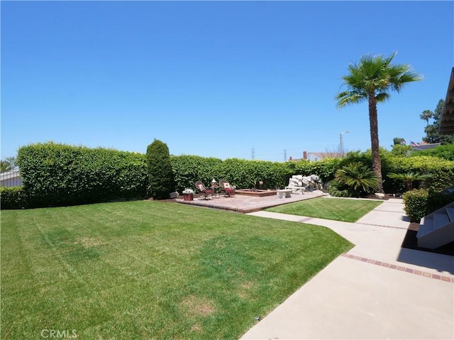 view of yard featuring a patio area