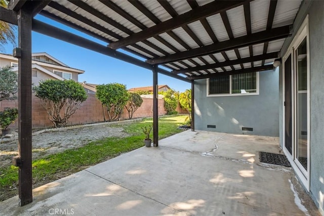 view of patio / terrace with a fenced backyard