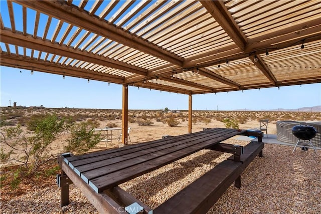 view of property's community with a pergola