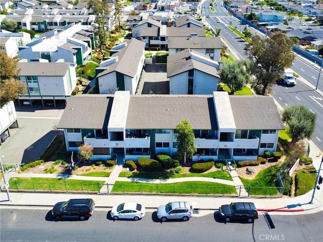 aerial view with a residential view