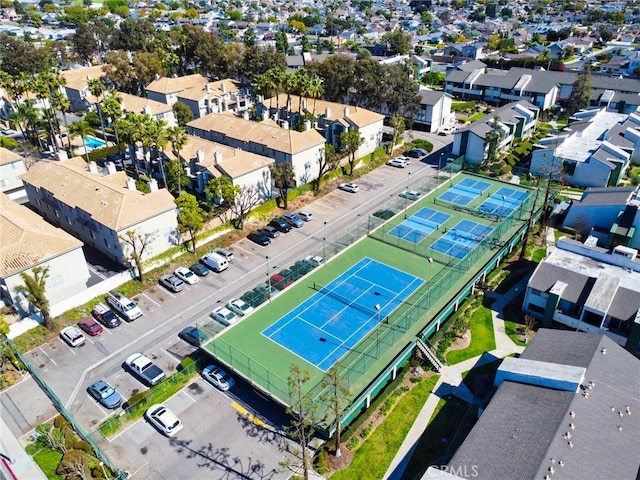 aerial view featuring a residential view