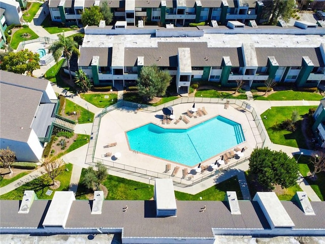 bird's eye view featuring a residential view