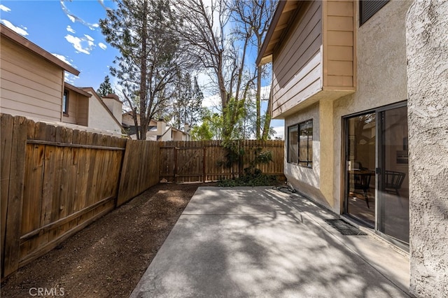 view of patio with a fenced backyard