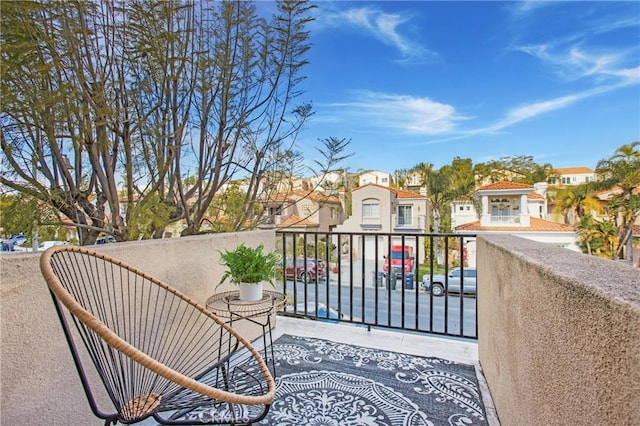 balcony with a residential view