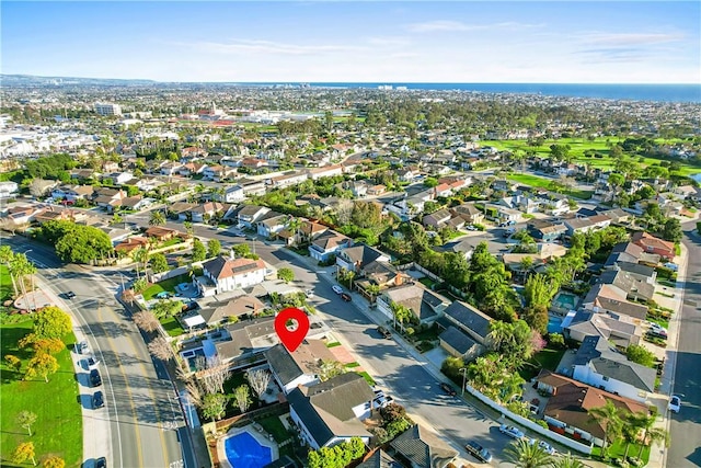 aerial view featuring a residential view