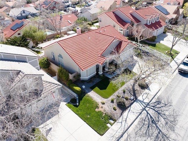 aerial view featuring a residential view